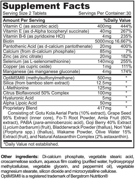 Renewglow Hair Supplement for Healthy Hair Growth and Skin Support, Ages 35+