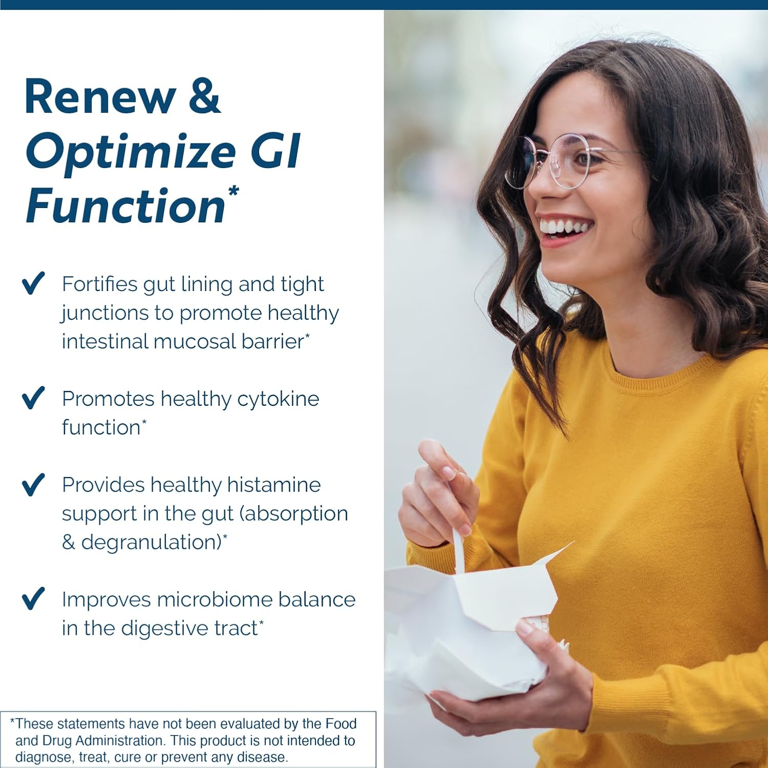 RenewGut+ - Gut Health Support with Collagen Peptides, Zinc Carnosine, DGL & N Acetyl Glucosamine - 120 Capsules