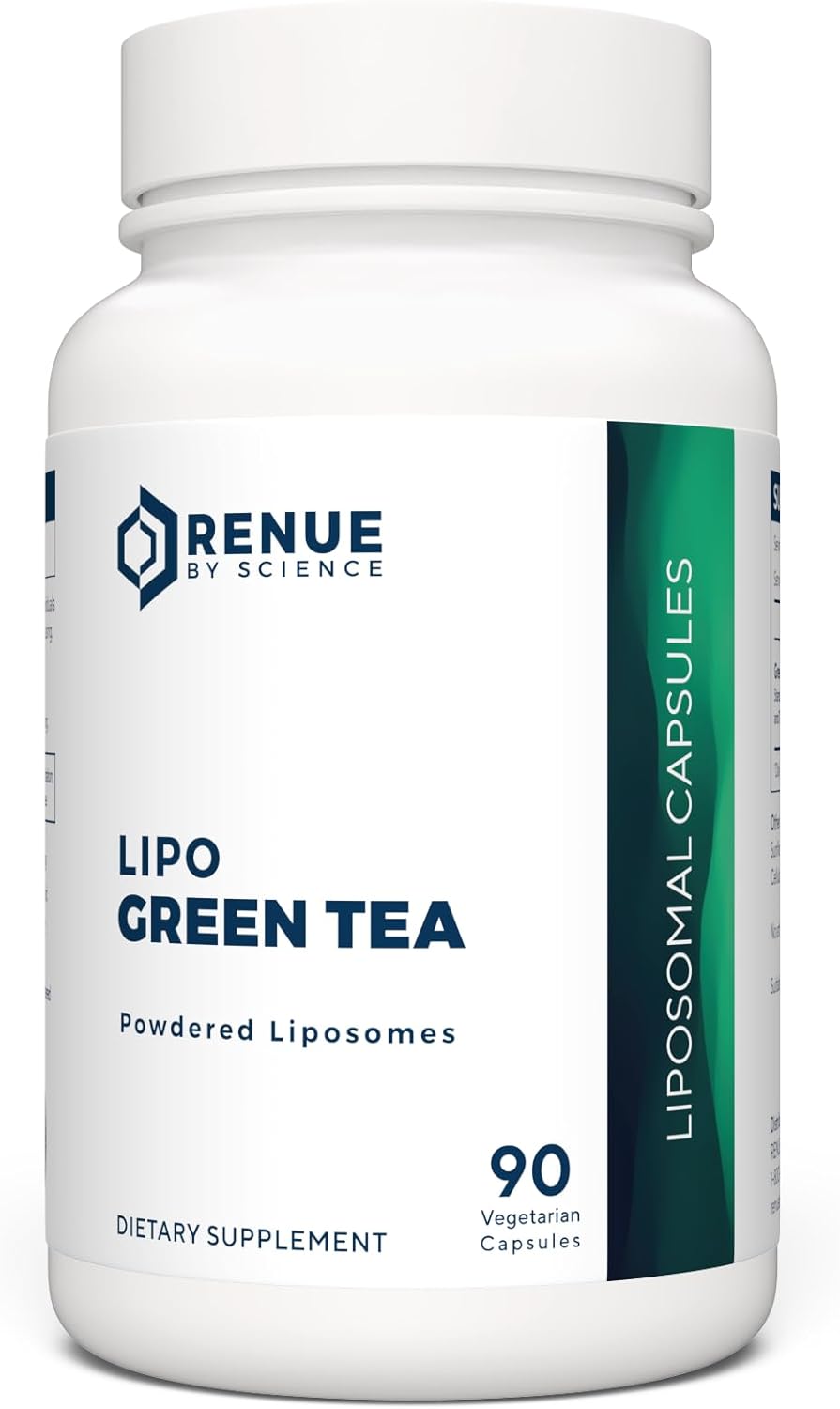 Renue By Science Green Tea Extract Capsules - High Strength Liposomal Supplement with 75mg Green Tea per Serving - Non-GMO - Made in USA & Third-Party Tested