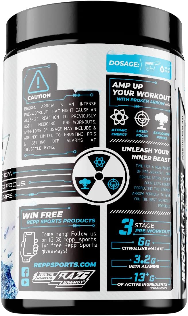 Repp Sports Hail Storm Pre-Workout - Extreme Energy and Endurance Boost (20/40 Servings)