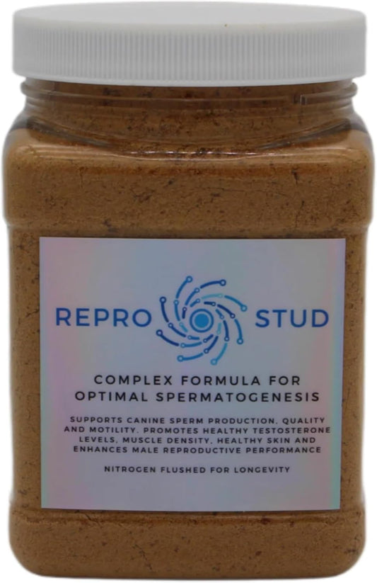 ReproStud Max™ Canine Sperm Enhancer Supplement for Male Dogs - Advanced Formula for Optimal Reproductive Cell Production - Vital Support for Dog Breeding - 1 Bottle