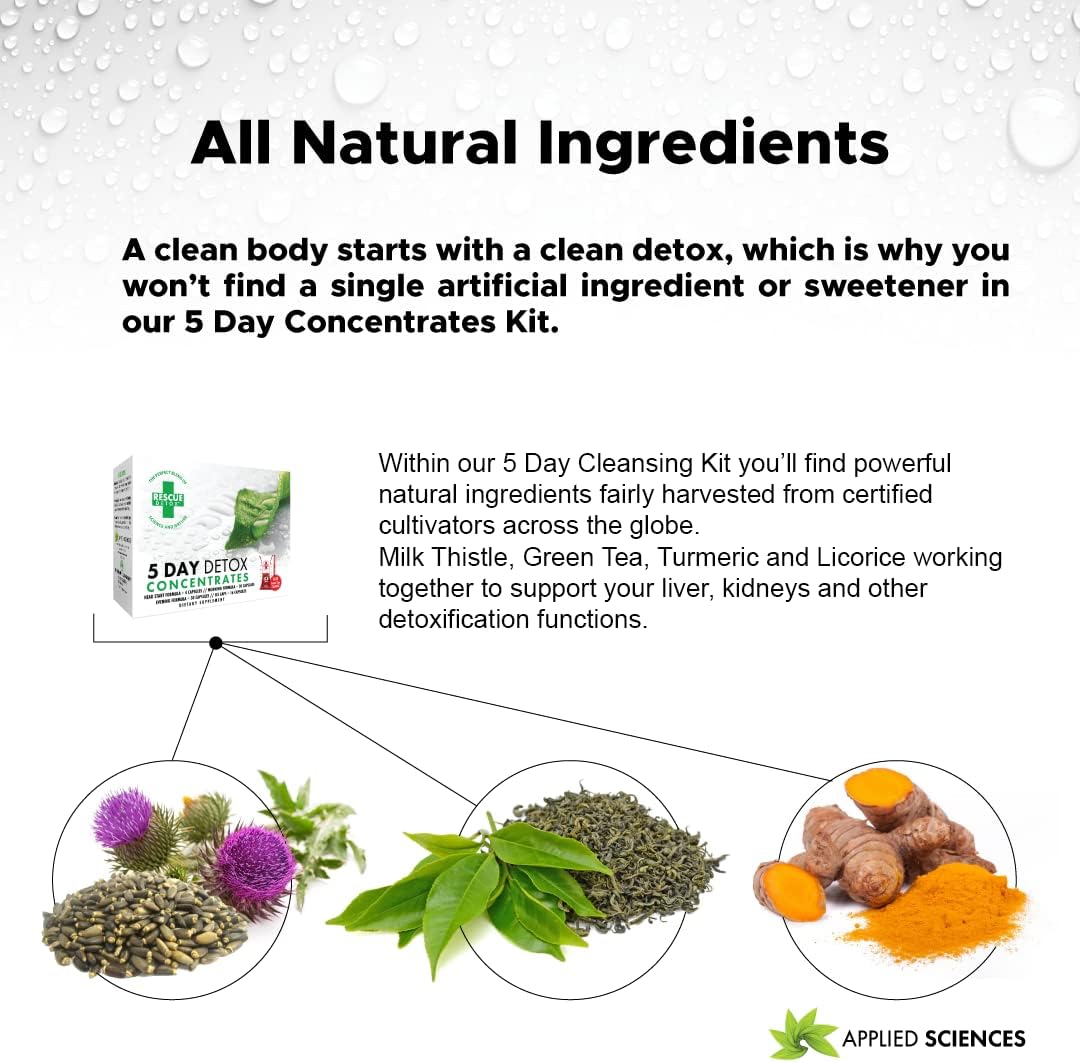 Rescue Detox 5 Day Concentrates +Plus | Total Toxin Elimination for Good