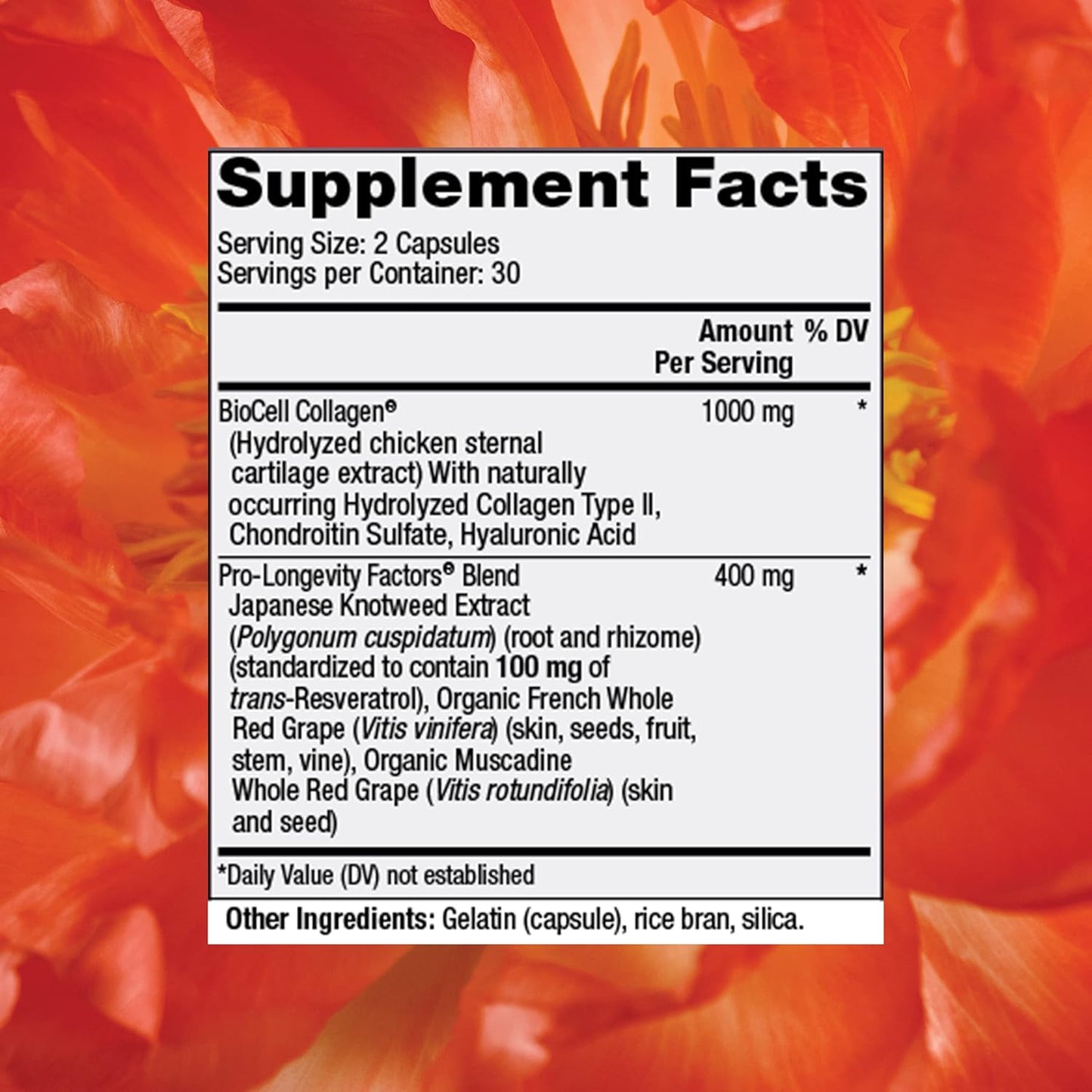 Reserveage Beauty Collagen Booster Supplement for Skin & Joint Health - 60 Capsules