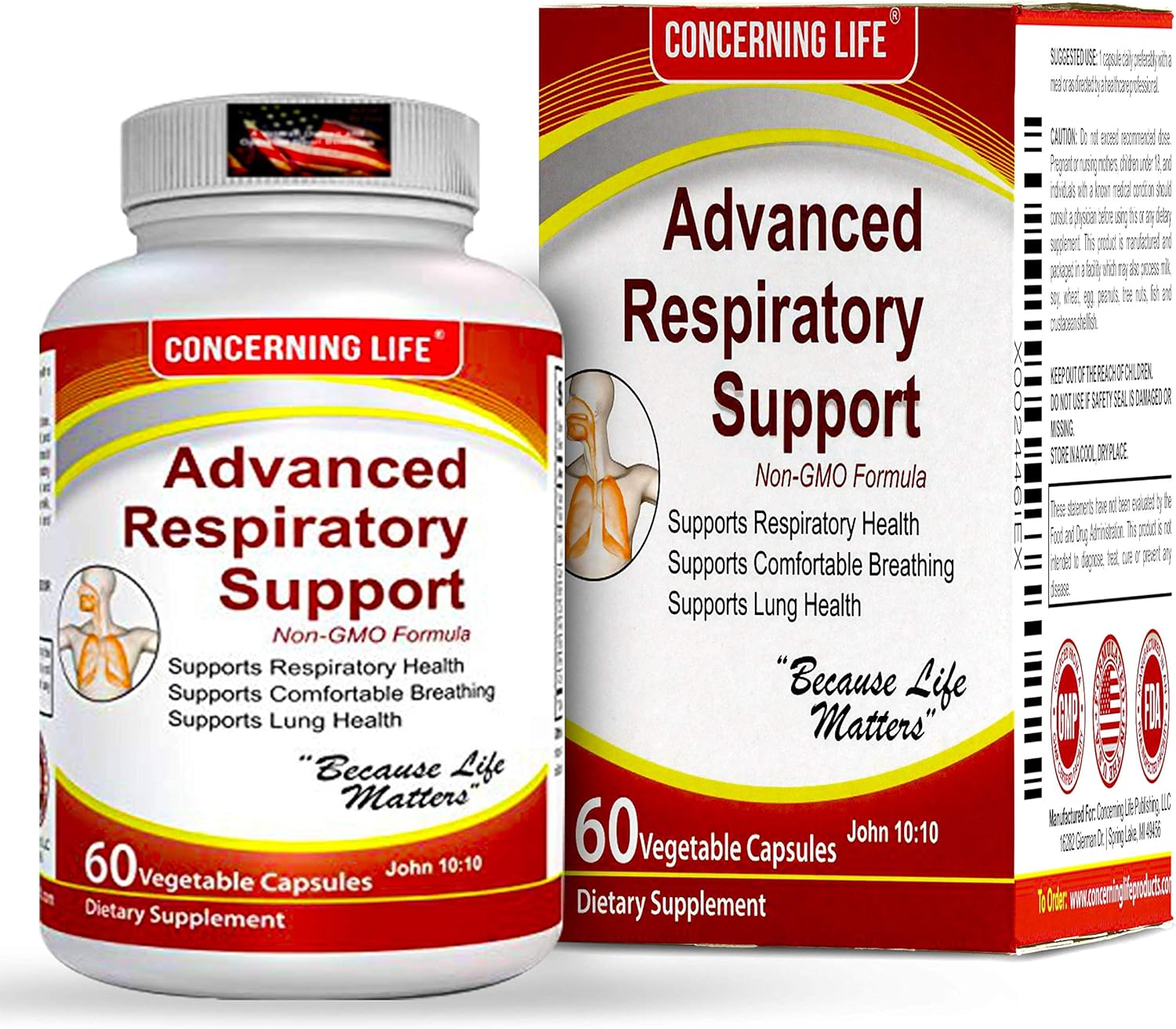 Respiratory Advanced Lung Support Supplement - Natural Cleanse & Detox for Lungs - Bronchial Wellness & Breathing Relief - Asthma Support