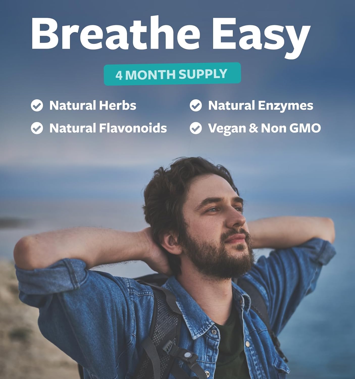 Respiratory Lung Health Supplement - Clear Airways & Mucus Removal Support - Vegan Detox Formula (4 Months)