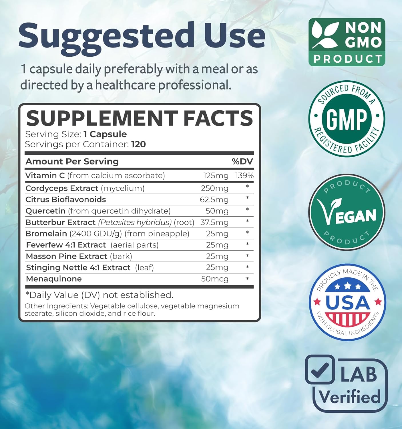 Respiratory Lung Health Supplement - Clear Airways & Mucus Removal Support - Vegan Detox Formula (4 Months)