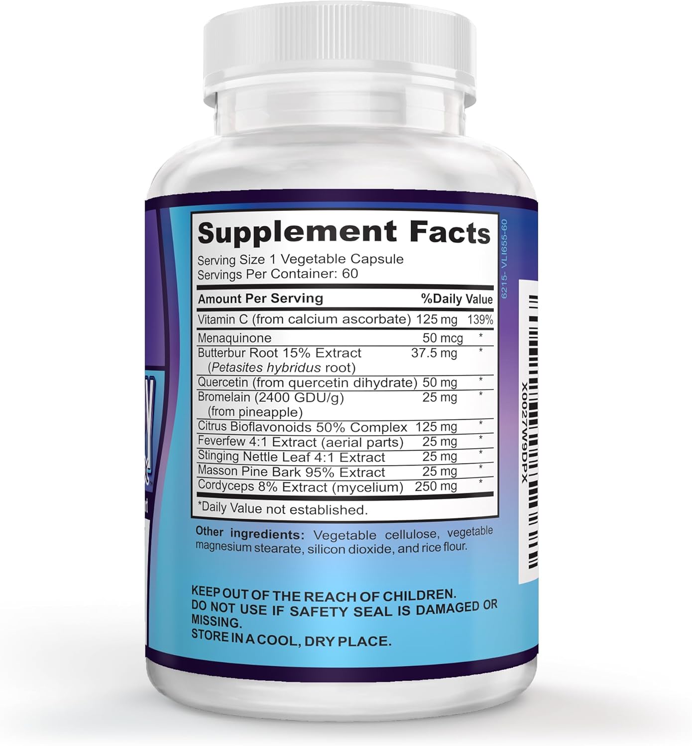 Respiratory-MAX Support Supplements - Natural Lung Health Detox Formula (60 Capsules, 2-Month Supply)