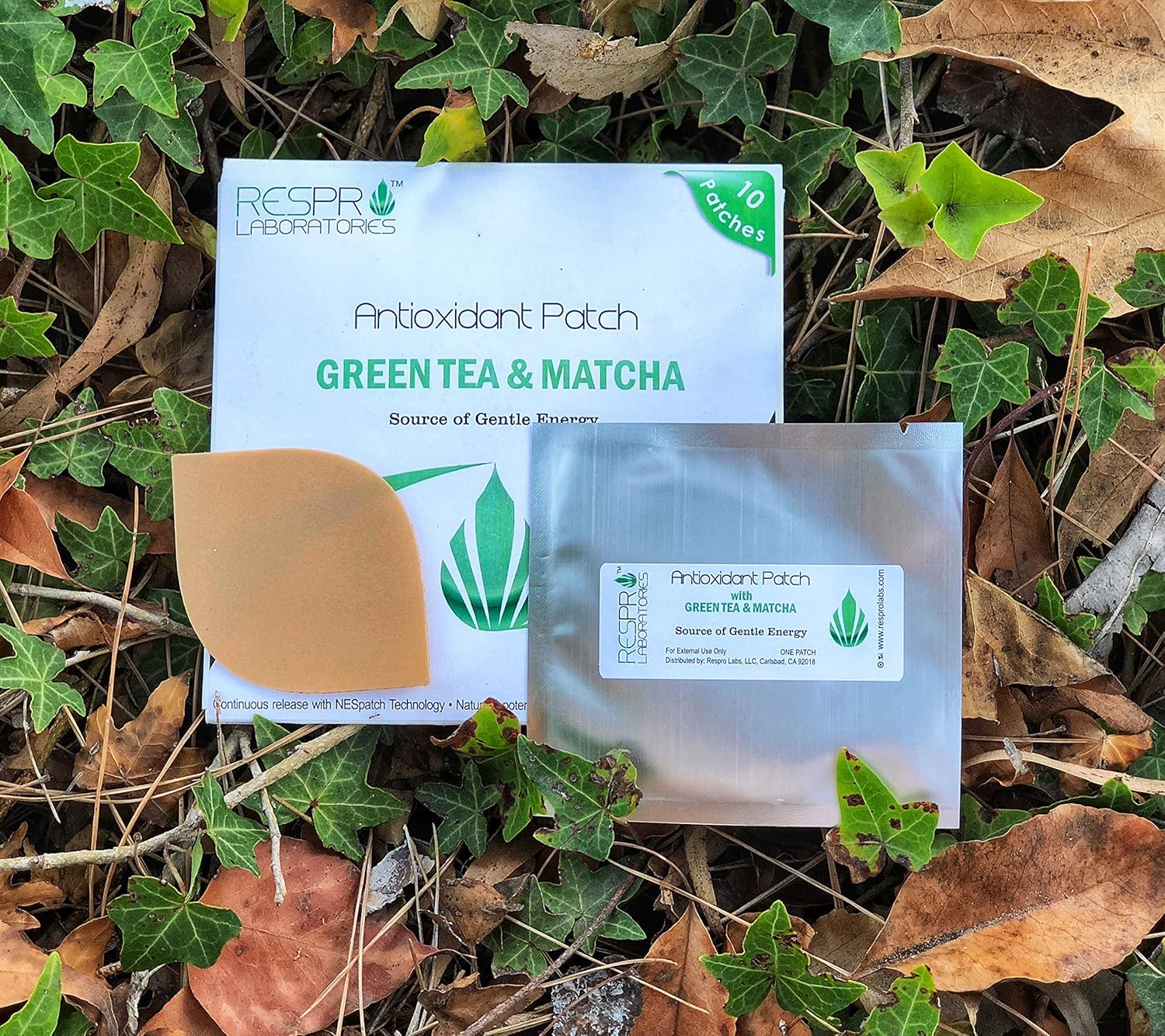 Respro Labs Green Tea Antioxidant Patch with Matcha, 10 Patches - Continuous Release Formula