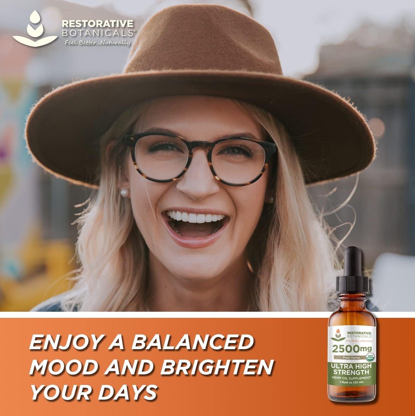 Restorative Botanicals 2500mgmetabolism boosterOil for Body & Mind Benefits - High Strength Puremetabolism boosterExtract (1oz/30ml)
