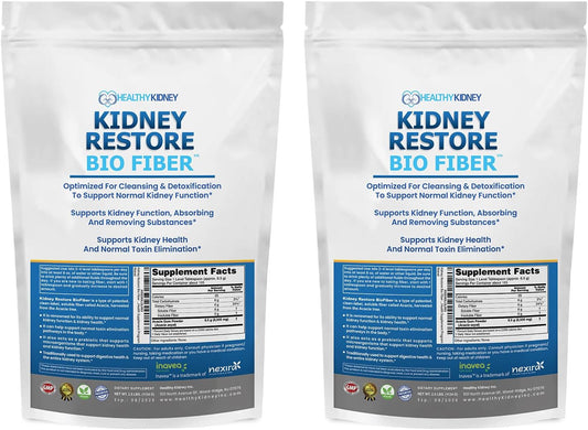 Restorative Kidney Support Supplement with Bio Fiber for Detox & Repair - 5 LBS 2 Pack - Kidney Health Tea Additive - Remove Waste & Improve Kidney Health