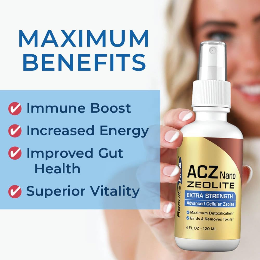 Results RNA ACZ Nano Zeolite Extra Strength 4 oz - Advanced Cellular Zeolite Detox & Immune Support - Doctor Recommended Global Cleanser