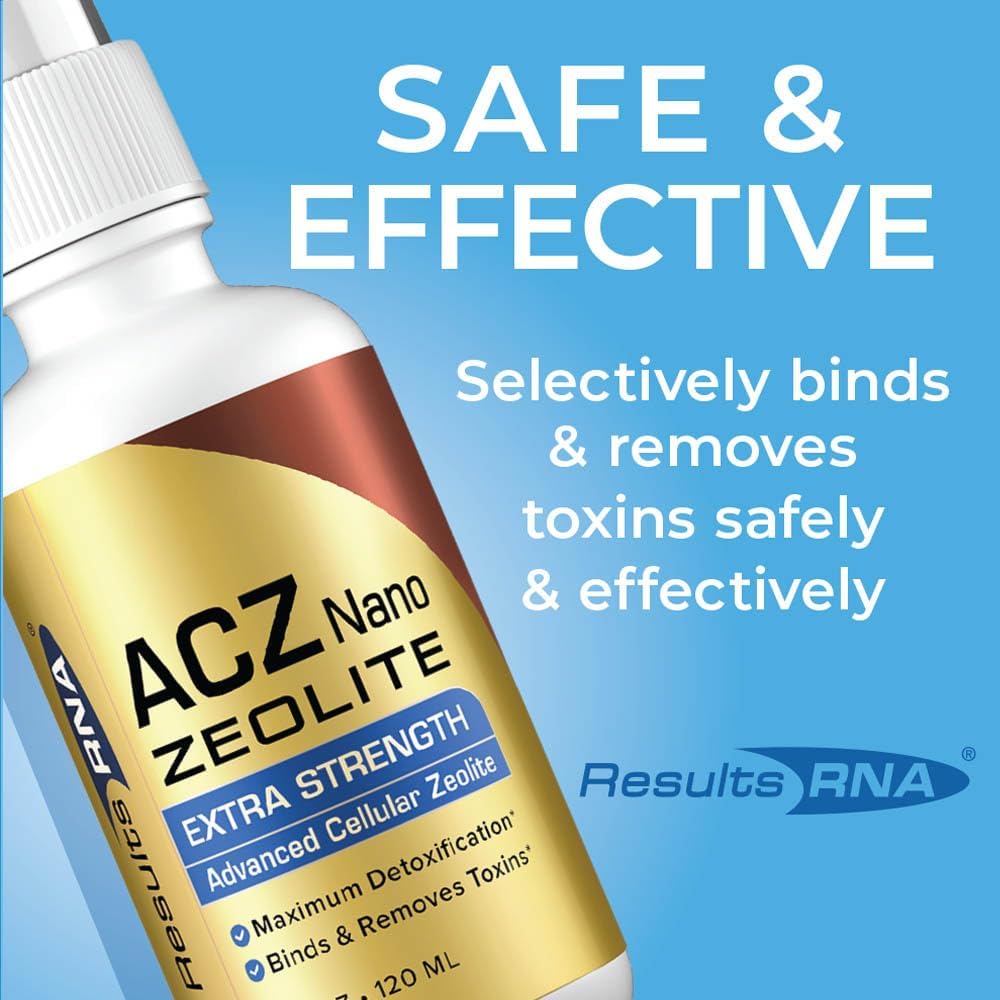 Results RNA ACZ Nano Zeolite Extra Strength 4 oz - Advanced Cellular Zeolite Detox & Immune Support - Doctor Recommended Global Cleanser