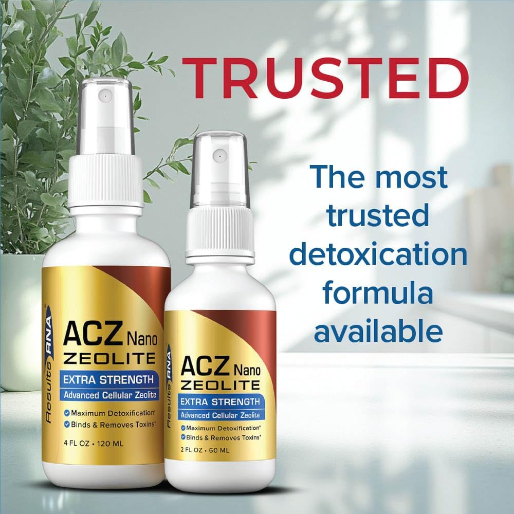 Results RNA ACZ Nano Zeolite Extra Strength 4 oz - Advanced Cellular Zeolite Detox & Immune Support - Doctor Recommended Global Cleanser