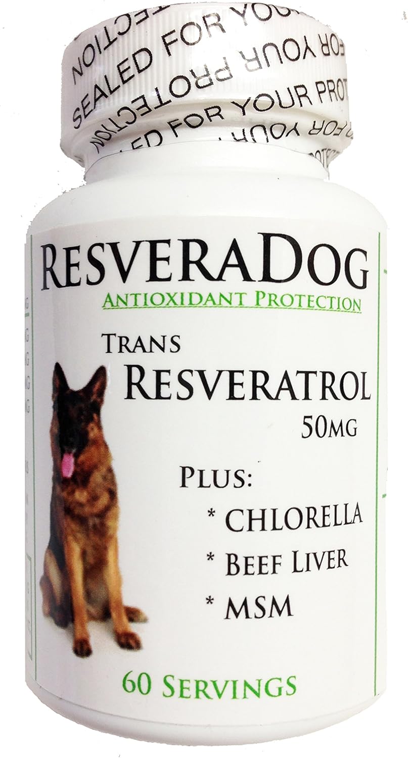 Resveradog: Premium Dog Supplement with 99% Tran Resveratrol Powder, Argentinian Beef Liver, MSM, and Chlorella
