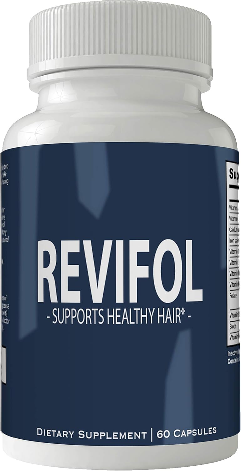 Revifol Hair Skin and Nails Supplement - Advanced Formula with Biotin for Hair Growth - Gluten-Free - 60 Capsules - Extra Strength Hair Lash Skin and Nails Booster