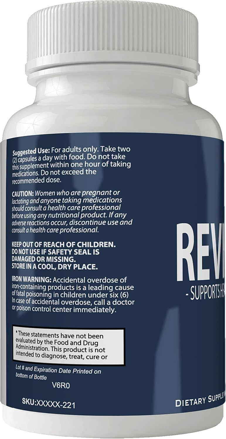Revifol Hair Skin and Nails Supplement - Advanced Formula with Biotin for Hair Growth - Gluten-Free - 60 Capsules - Extra Strength Hair Lash Skin and Nails Booster