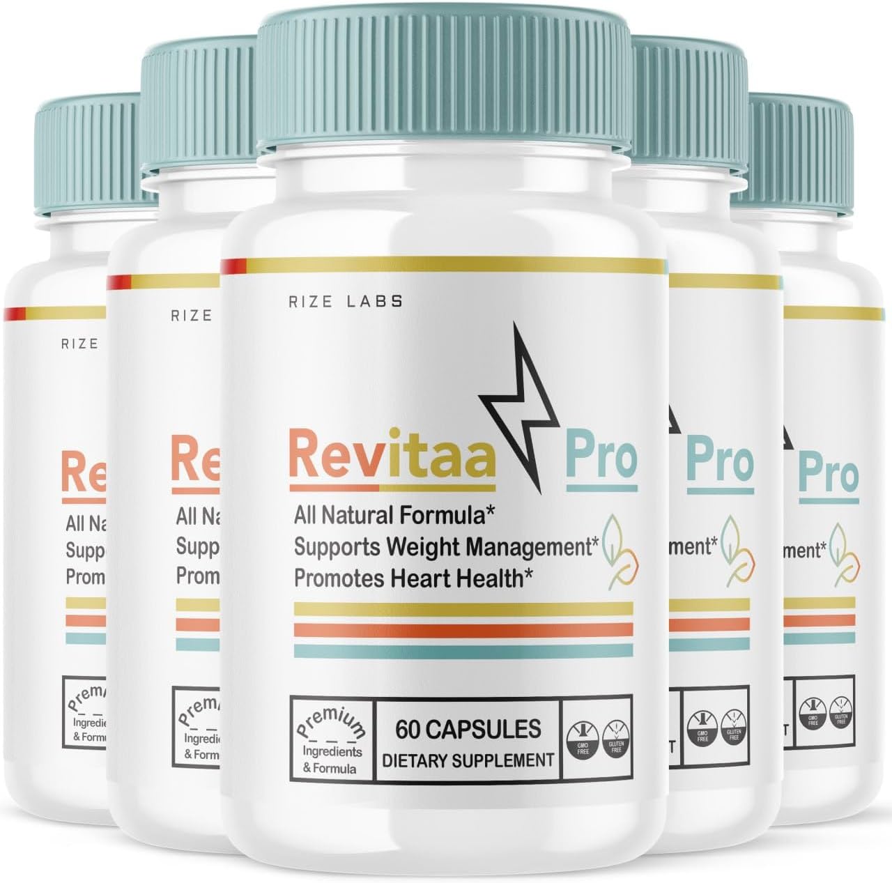 Revitaa Pro Slimming Formula Pills 5 Pack - Advanced Digestive Support Supplement with RevitaaPro Reviews - 300 Capsules