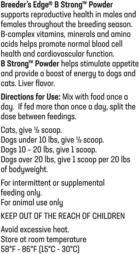 Revival Animal Health Breeder's Edge B Strong Powder - 1 kg, B-Complex Vitamins for Breeders