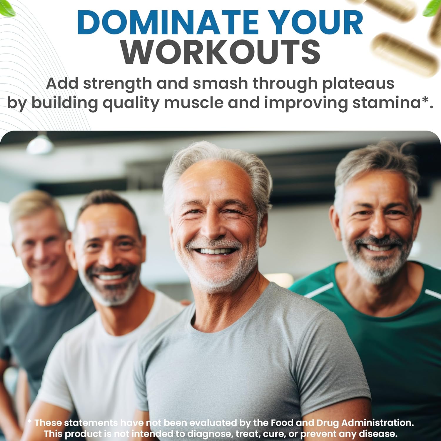 Revival Point Men's Muscle Building Supplement with RipFactor, Zinc, Vitamin D3, Folate - Natural Energy & Muscle Builder - 180 Tablets