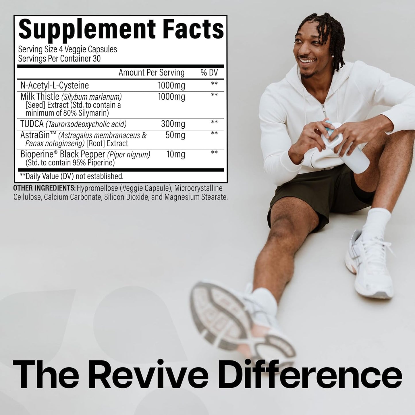 Revive MD Liver Health Support Formula - Natural Liver Cleanse & Detox Pills with Milk Thistle - Promotes Healthy Liver Function and Reduces Inflammation - 120 Capsules