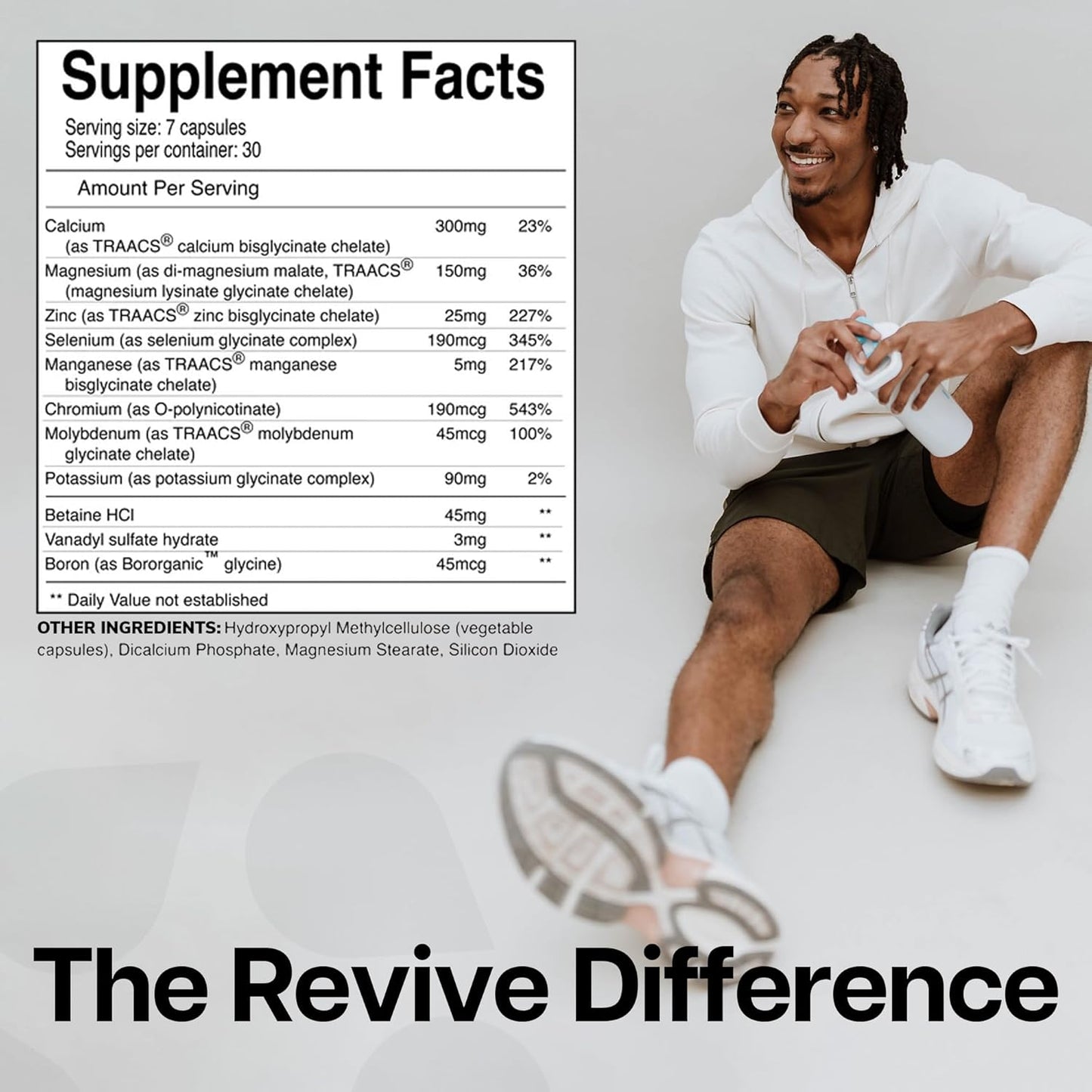 Revive MD Multi Mineral Capsules for Healthy Bone Density & Skeletal Strength - 210 Count