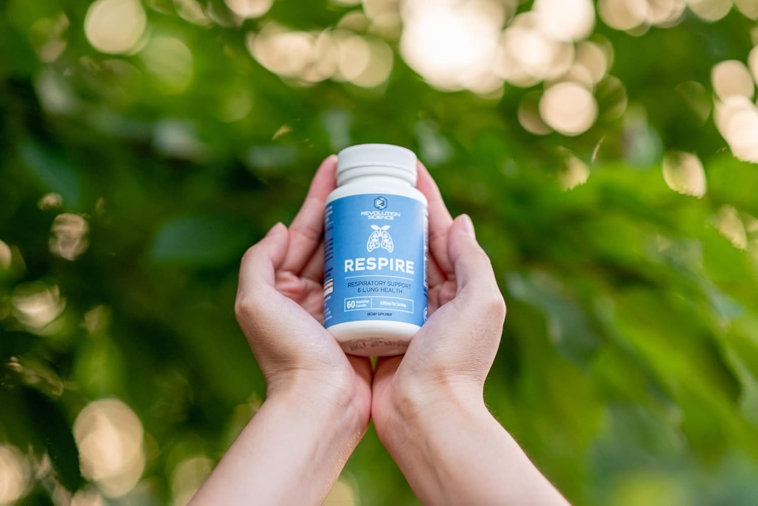 Revolution Science Respire Lung Support Supplement - Lung Cleanse & Detox Formula - Clear Lungs, Breathing & Bronchial Support - 60 Capsules