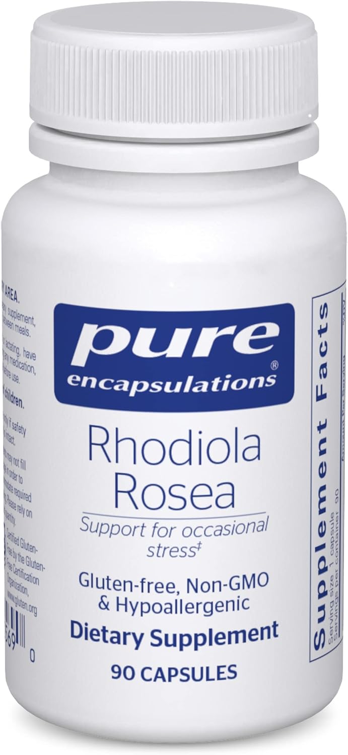 Rhodiola Rosea Capsules for Stress Relief & Endurance Support - Vegan & Gluten Free - 90 Capsules
