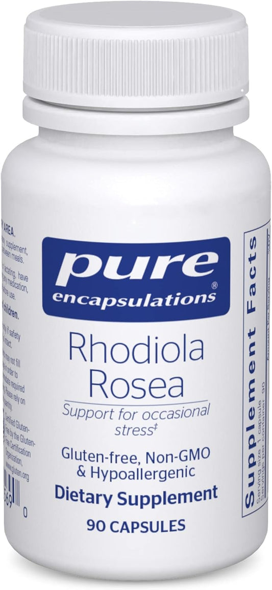 Rhodiola Rosea Capsules for Stress Relief & Endurance Support - Vegan & Gluten Free - 90 Capsules