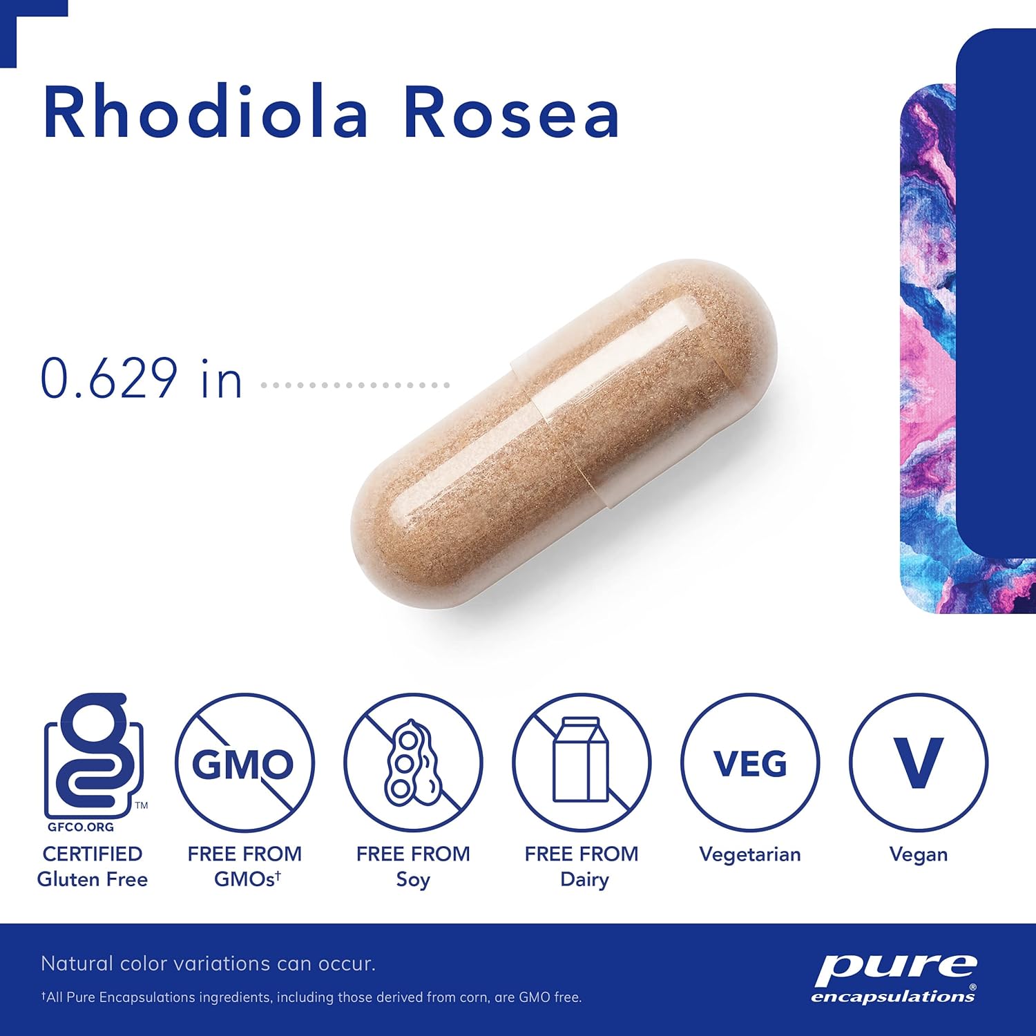Rhodiola Rosea Capsules for Stress Relief & Endurance Support - Vegan & Gluten Free - 90 Capsules