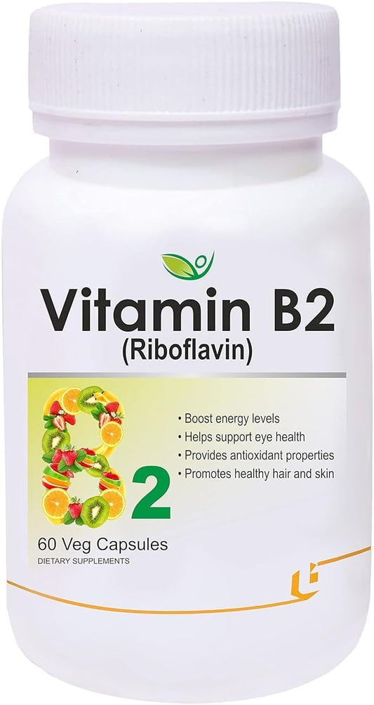 Riboflavin Supplement 60 Veg Capsules for Energy and Immune Support
