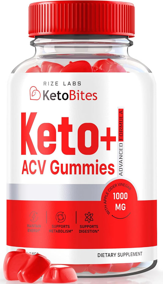 Rize Labs KetoBites: Apple Cider Vinegar Gummies for Slimming Formula - Official Reviews - 60 Gummies