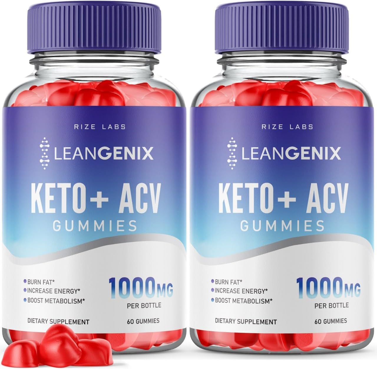 Rize Labs Leangenix Keto+ACV Gummies Pack - Advanced Weight Loss Supplement Review (120 Gummies)