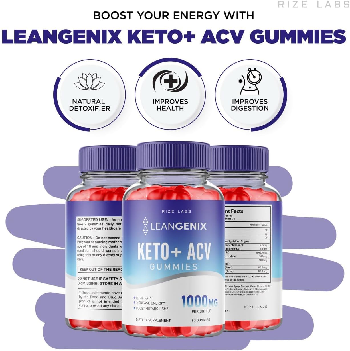 Rize Labs Leangenix Keto+ACV Gummies Pack - Advanced Weight Loss Supplement Review (120 Gummies)