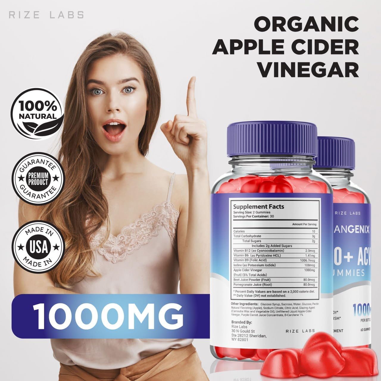 Rize Labs Leangenix Keto+ACV Gummies Pack - Advanced Weight Loss Supplement Review (120 Gummies)