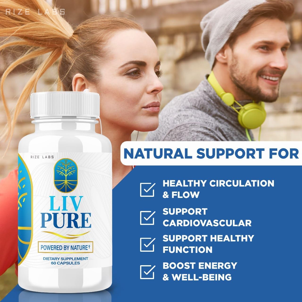 Rize Labs LivPure: Advanced Formula Liver Support Supplement - Vegan Liver Function Pills (180 Capsules)