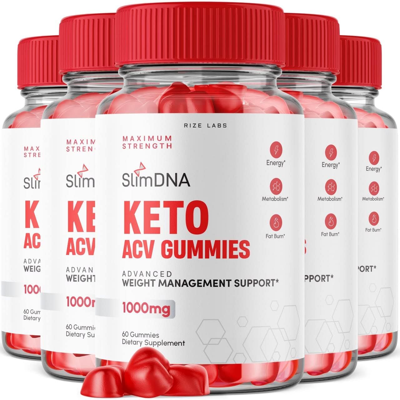 Rize Labs Slim Zone Keto ACV Gummies - Advanced Weight Loss with Apple Cider Vinegar - Reduces Belly Fat - Extra Strength - 300 Gummies