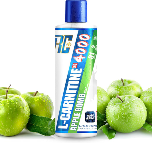 Ronnie Coleman Signature Series L Carnitine XS 4000 Liquid - Sugar Free Lean Muscle Support - 16 Oz Apple Bomb Flavor
