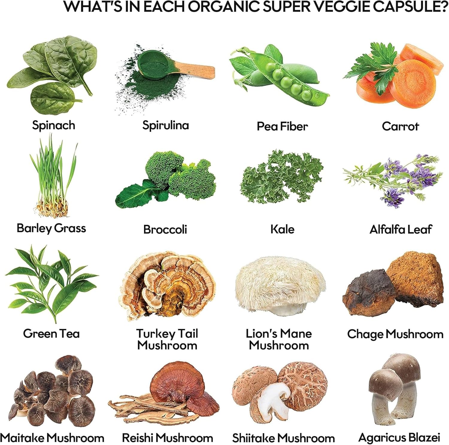 Rootie Whole Fruits and Veggies Supplement - 39 Powerful Blend, Fill Nutritional Gaps, Boost Energy and Well-being - Non-GMO, Vegan, Gluten Free - Made in USA (30 Day Supply)