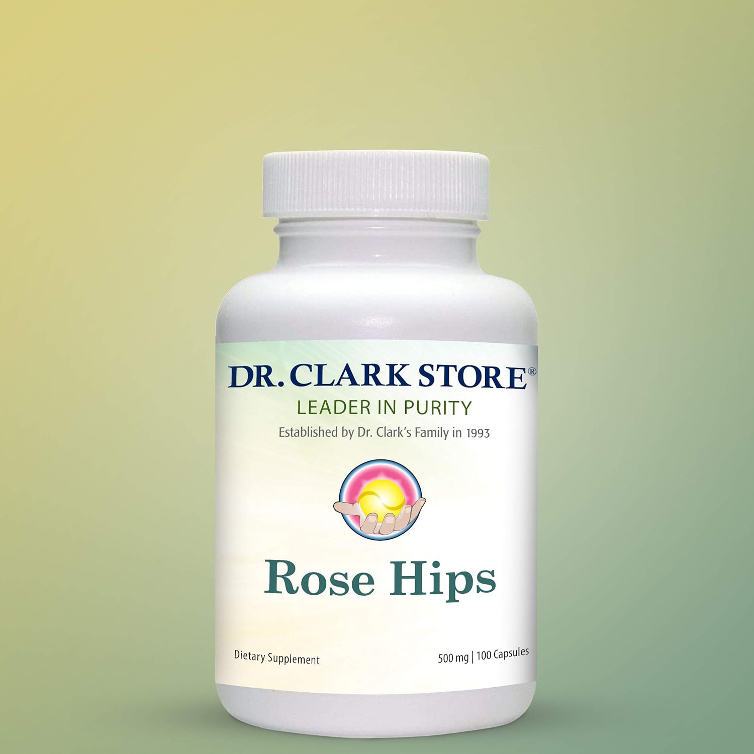 Rose HIPS Capsules - 500 mg, 100 Count from Dr Clark Store