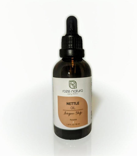ROZE NATURA Nettle Leaf Macerated Oil Extract - 1.69 fl oz (50ml), 100% Pure & Natural Non-GMO Formula