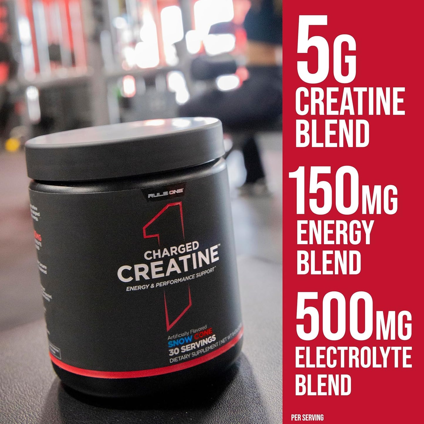 Rule 1 Charged Creatine: Multi-Function Workout Supplement for Intensity, Performance, & Hydration Support