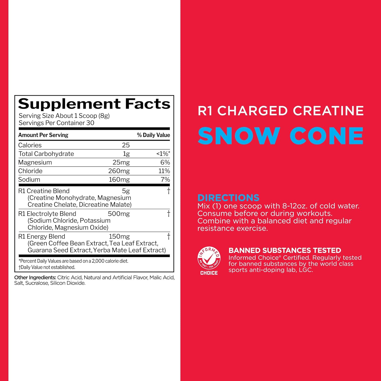 Rule 1 Charged Creatine: Multi-Function Workout Supplement for Intensity, Performance, & Hydration Support