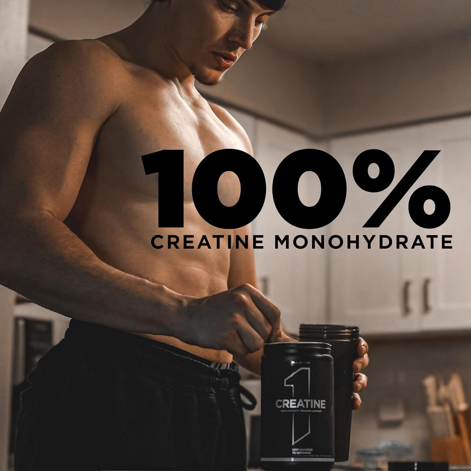 Rule 1 Creatine Powder - Pure Micronized Creatine Monohydrate for High-Intensity Exercise and Lean Body Mass Support, Blue Raspberry Flavor - 60 Servings