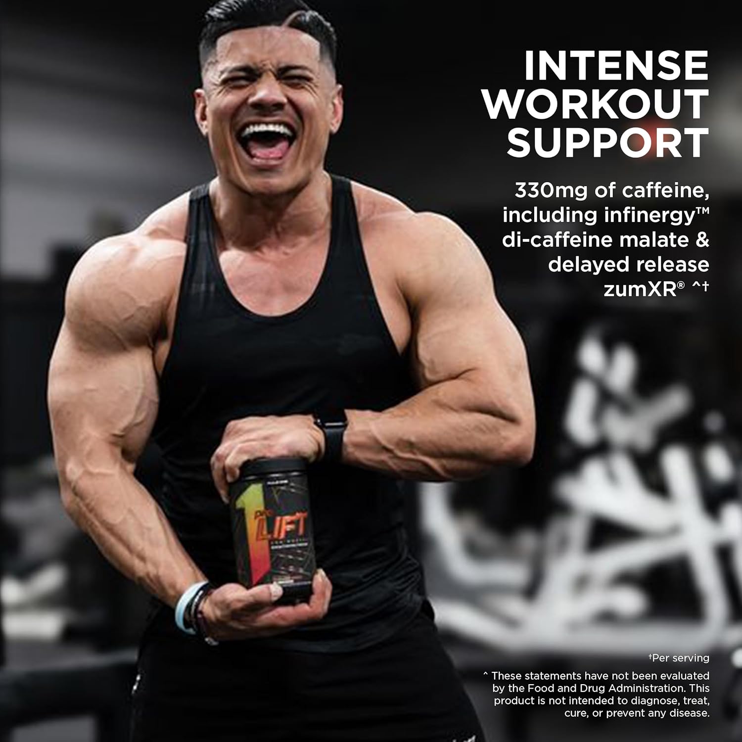 Rule 1 preLIFT Pre-Workout Supplement - Energy, Alertness, & Endurance Booster with 6g Citrulline, 3.2g Beta Alanine, 3 Caffeine Sources + 20 Others (30 Servings, Mandarin Mango)