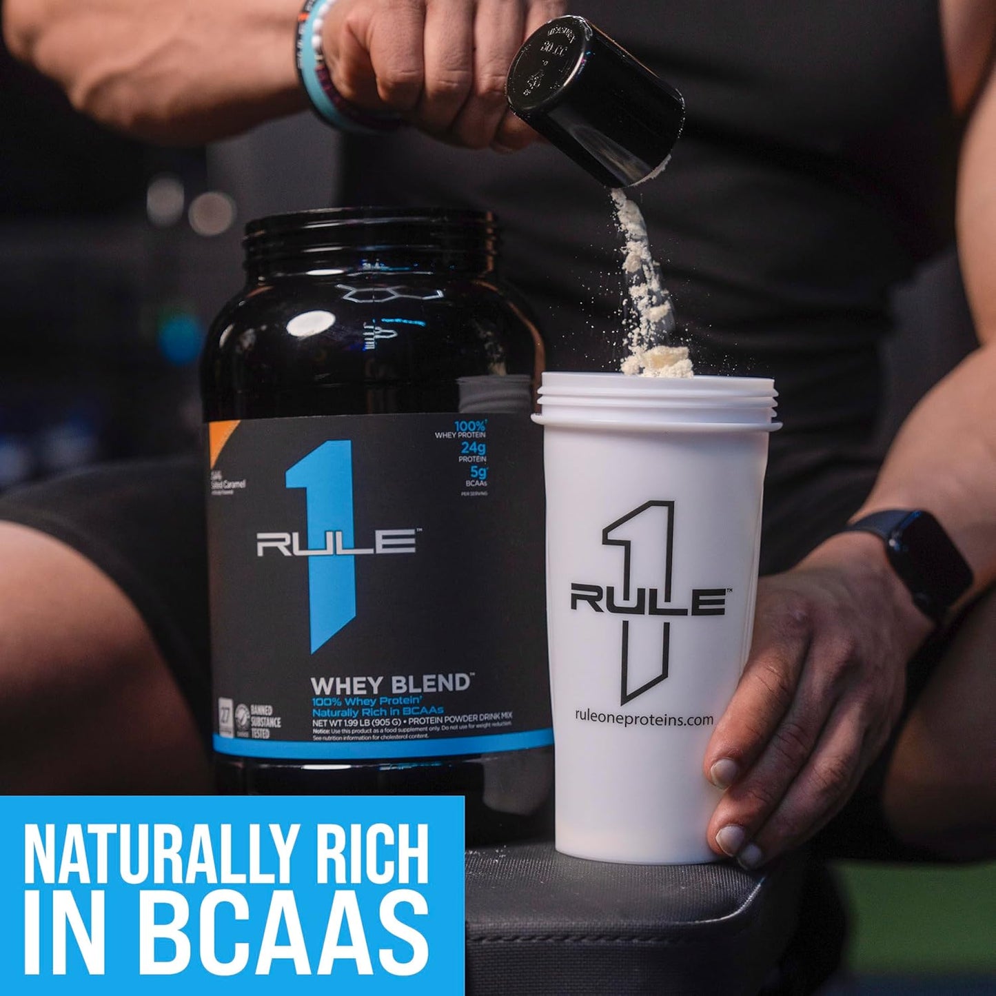 Rule 1 Proteins R1 Whey Blend Cookies & Crème 5lbs - 24g Fast-Acting Whey Protein with EAAs and BCAAs