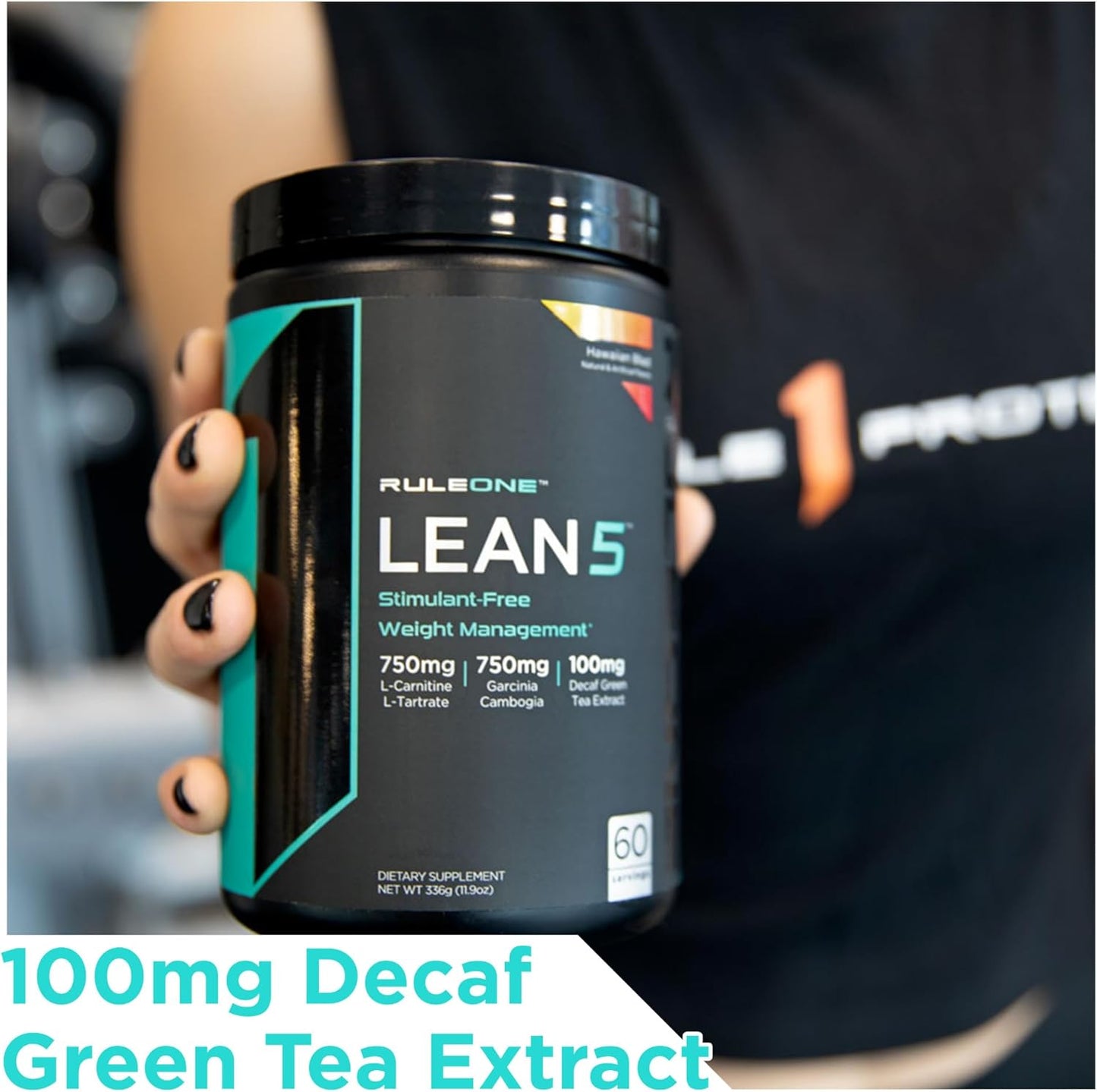Rule 1 R1 Lean5 Blue Razz Lemonade 11.9 oz - Stimulant-Free Formula with CLA, Garcinia Cambogia Extract & Carnitine