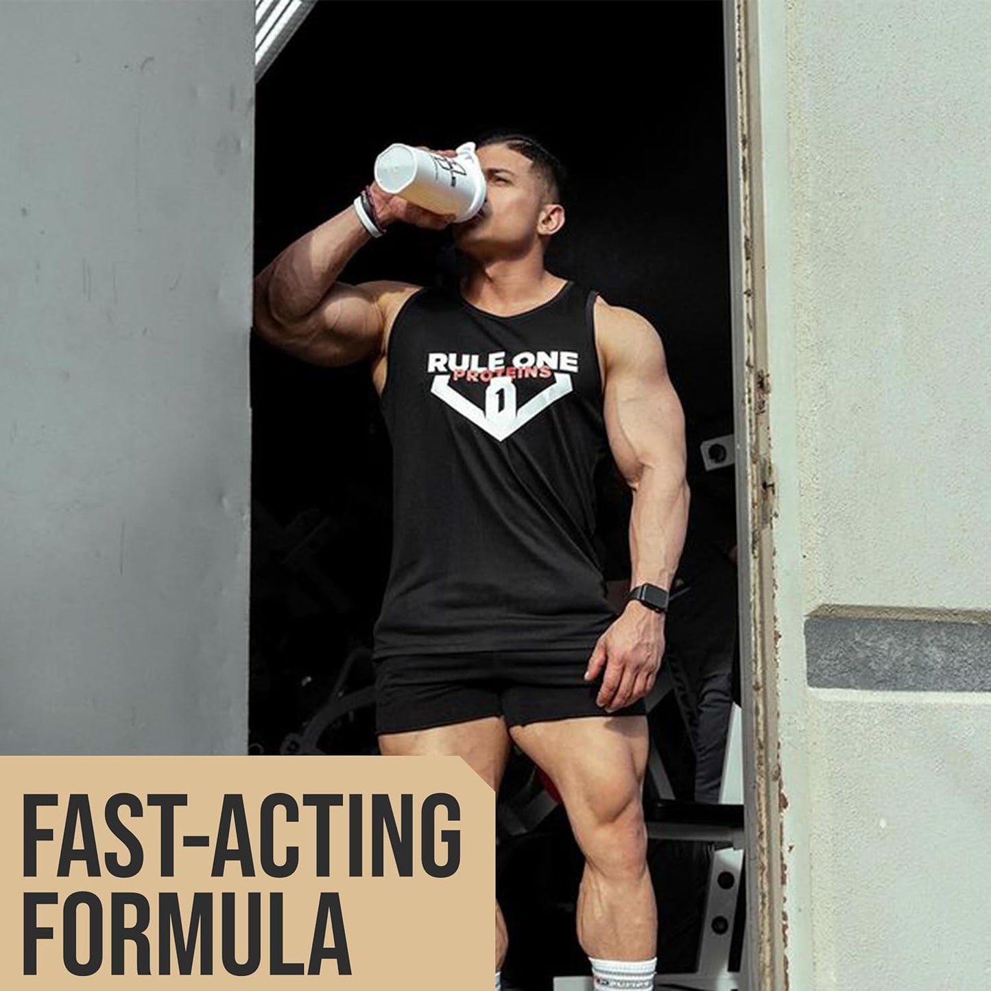 Rule One Proteins R1 Protein - Natural Dark Chocolate Flavored Whey Isolate Powder with 25g Protein & 6g BCAAs, 4.3 lb