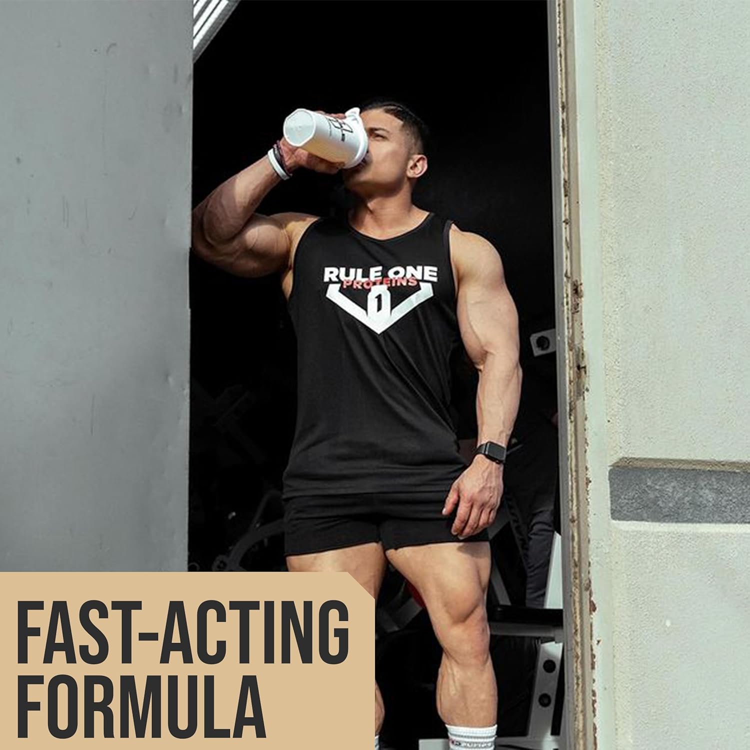 Rule One Proteins R1 Protein - Natural Dark Chocolate Flavored Whey Isolate Powder with 25g Protein & 6g BCAAs, 4.3 lb