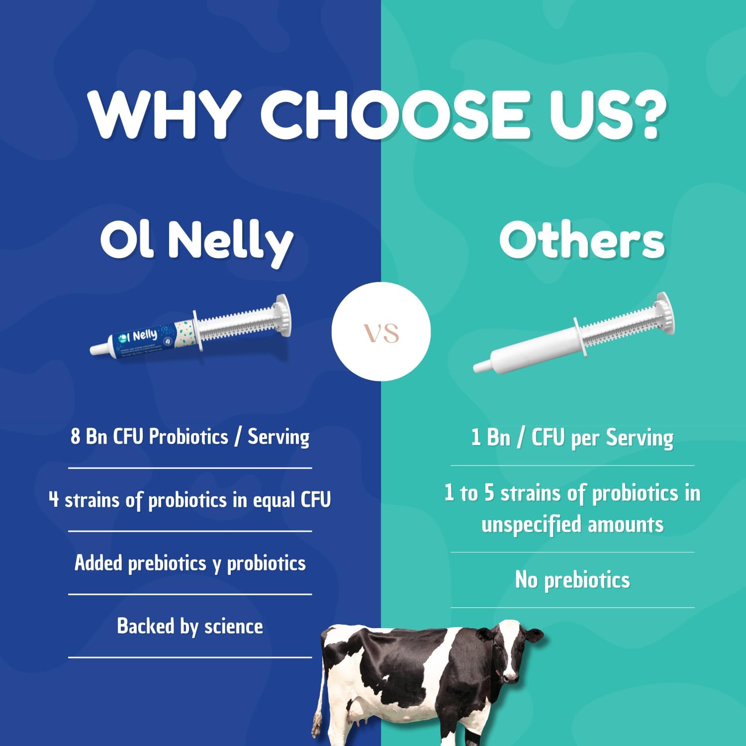 Ruminants Pre and Probiotic Paste with Vitamins and Minerals - 6 Strains, 8 Billion CFU - Immune and Gastro Health Support for Bovines, Goats & More - 80g