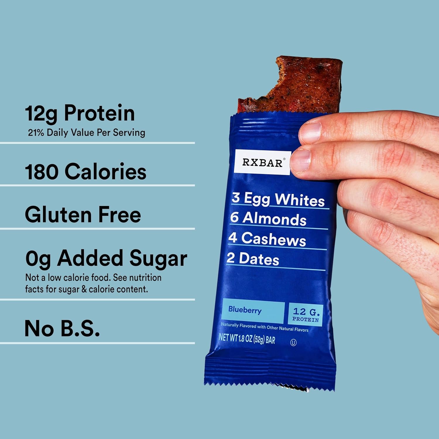 RXBAR Blueberry Protein Snack Bars - 22oz Box (12 Bars)